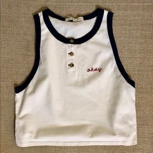 “Okay” Urban Outfitters crop